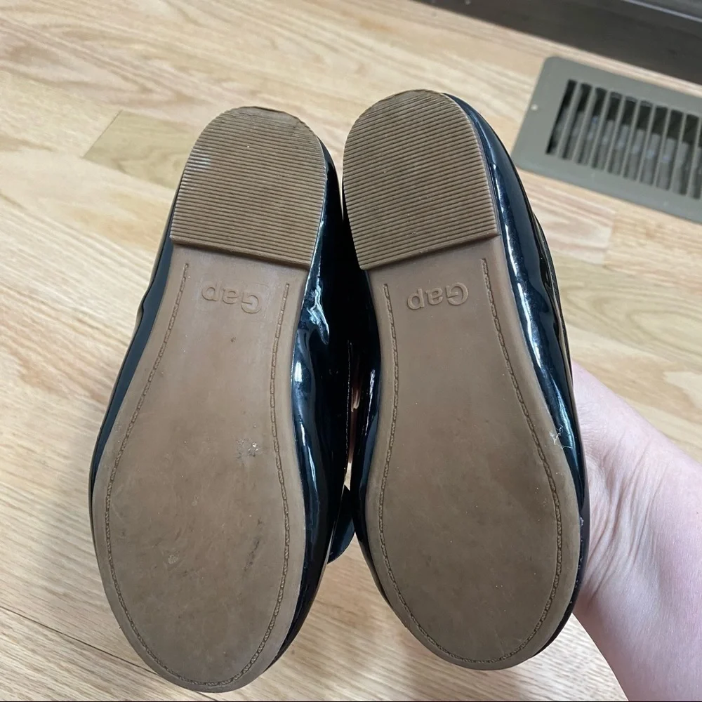 Gap Disney Minnie Mouse Toe Flats Sz 11 Black Red